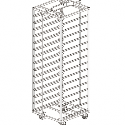 Chariot de cuisson pour four rotatif ZANOLLI