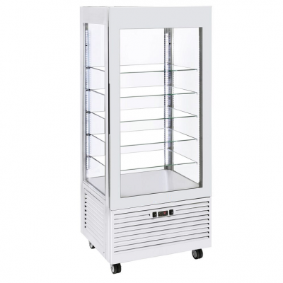 Vitrine positive 4 faces vitrées pâtisserie 480 litres